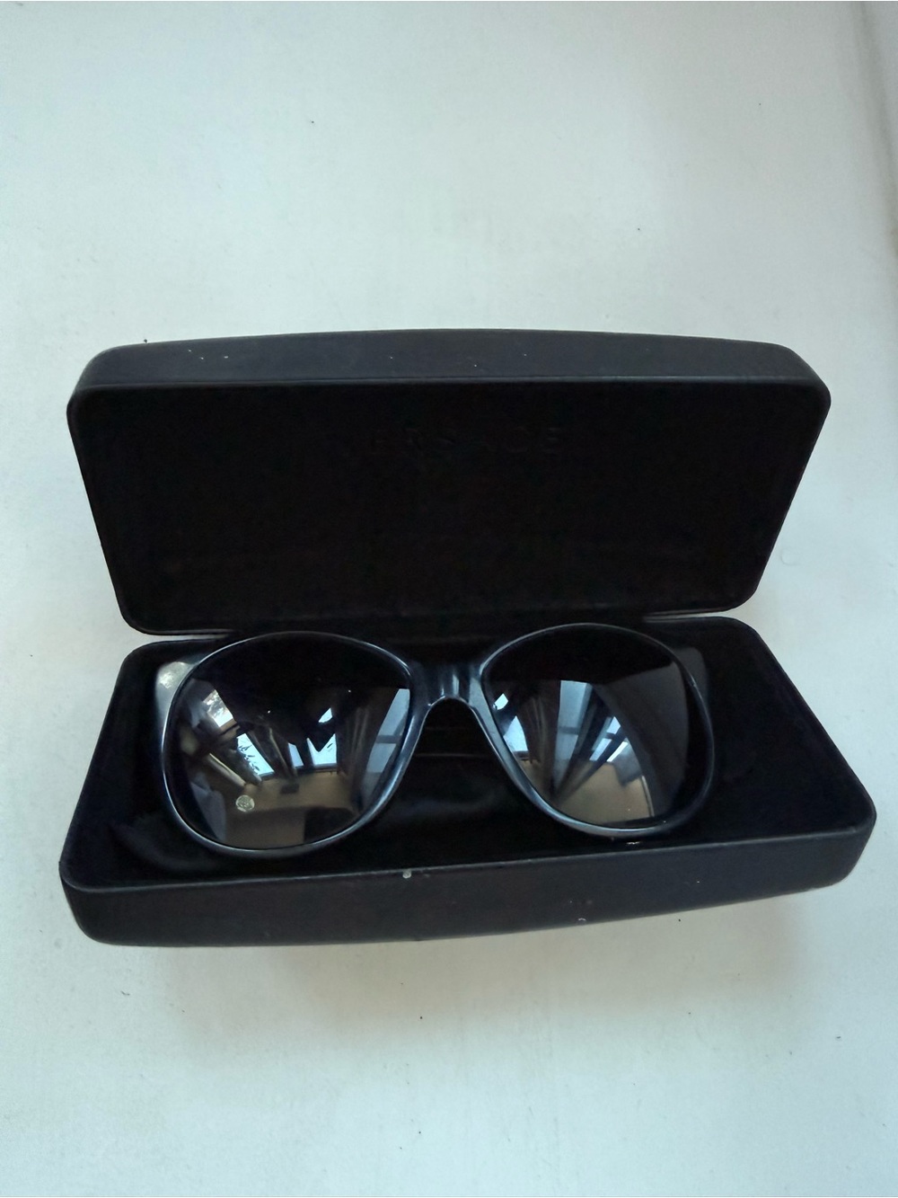 Versace Black Sunglasses Case with Gold Logo